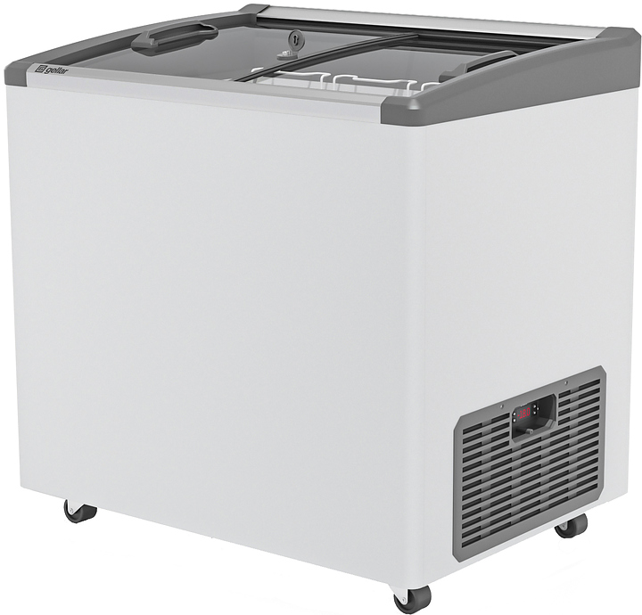 Ларь морозильный Frostor GELLAR FG 250 E серый, V25 (алюминиевая рамка) — лари, ориентир от 39 247 ₽