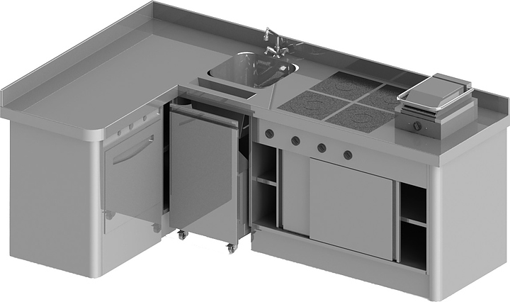 Остров тепловой RestoArt RA-MC20-04 — кухонные острова