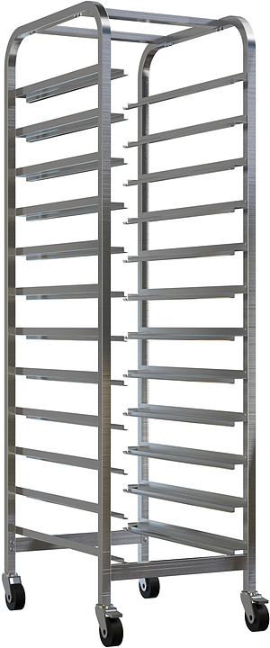 Тележка-шпилька для гастроемкостей Restoinox ТШРП-12У 600х400 и GN1/1 (530х325) — тележки-шпильки, ориентир от 23 452 ₽