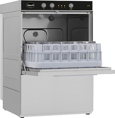 Стаканомоечная машина Apach Chef Line AF400DDP, дозатор моющего средства, помпа слива — стаканомоечные машины, ориентир от…