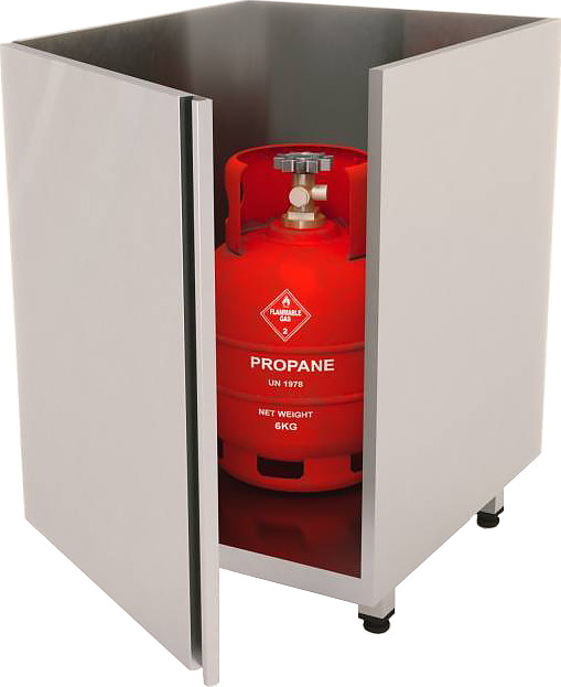 Тумба для хранения баллона с сжиженным газом КАМИК 347059/304 610*610*890 — уличные модульные кухни, ориентир от 75 158 ₽