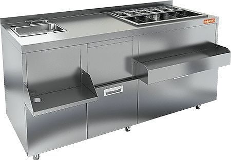 Барная станция HICOLD НБМКС-15/7БПК (с бортом, с ящиками) — барные модули, ориентир от 146 119 ₽