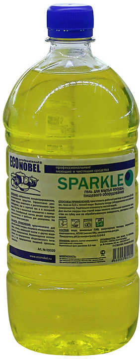 Средство для мытья посуды концентрированное ECOnobel SPARKLE 1 л. — чистящие и моющие средства, ориентир от 303 ₽