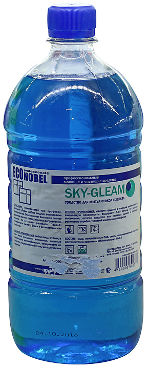 Средство для мытья стекол и зеркал ECOnobel SKY-GLEAM 1 л. — чистящие и моющие средства, ориентир от 213 ₽