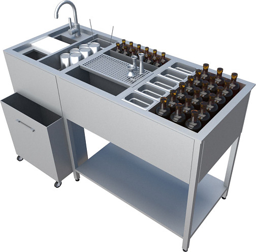Станция коктейльная BARMADE Рэбитс (1500х600х900 мм) — барные модули