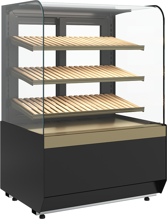 Витрина хлебная Carboma Radius KR70 N 1,3-1 Light Bread (Bronze 9005/0109) — витрины хлебные, ориентир от 126 735 ₽