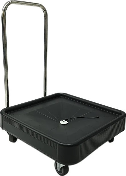Тележка для кассет Tribeca BTA-02 580х580х220/900 мм (полиэтилен) черная с ручкой (нерж. сталь) — тележки производственные…