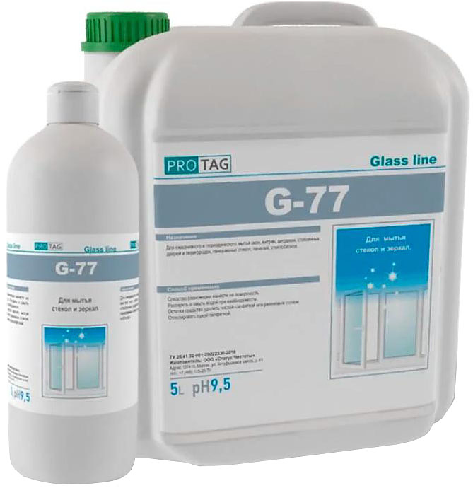 Средство для зеркал PROTAG Glass line G-77 5 л — чистящие и моющие средства, ориентир от 1 545 ₽