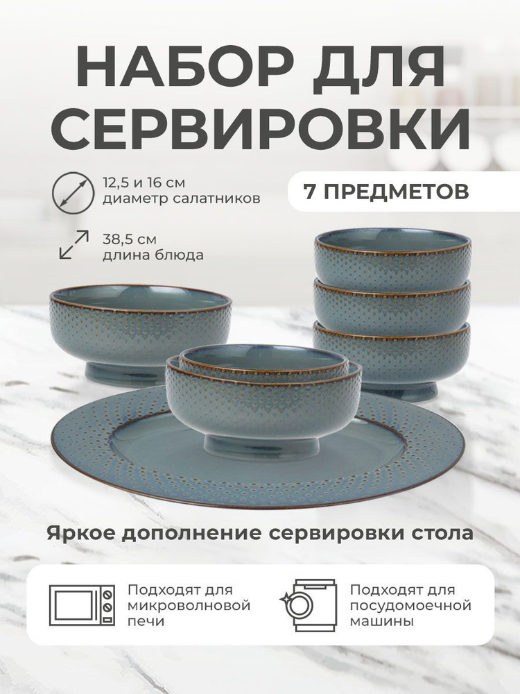 Набор посуды для термоподноса Tribeca 7 предметов (фарфор) — термоподносы, ориентир от 4 994 ₽
