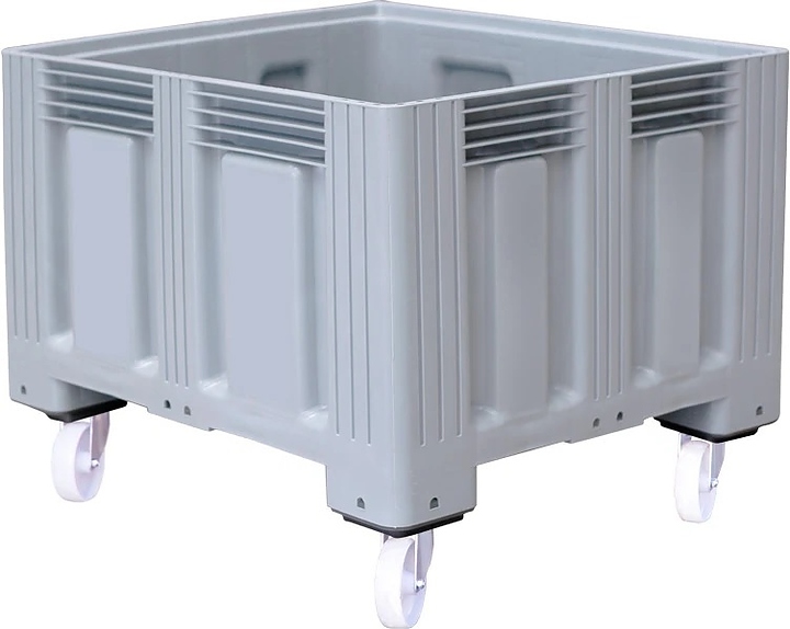 Контейнер ТАРА.РУ TR-Box 1210 PW (758) 1200х1000х918 мм (перфорированный на колесах) серый — контейнеры крупногабаритные…