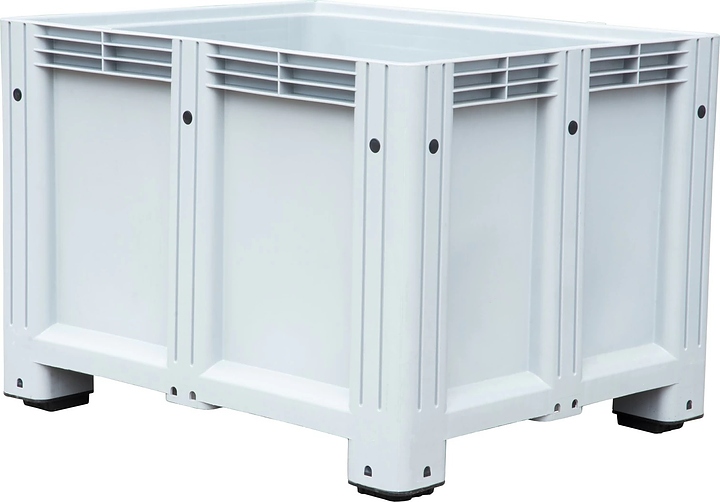 Контейнер ТАРА.РУ D-Box 1210 S (850) СП1 1200х1000х850 мм (сплошной на ножках) со сливной пробкой 1" серый — контейнеры…