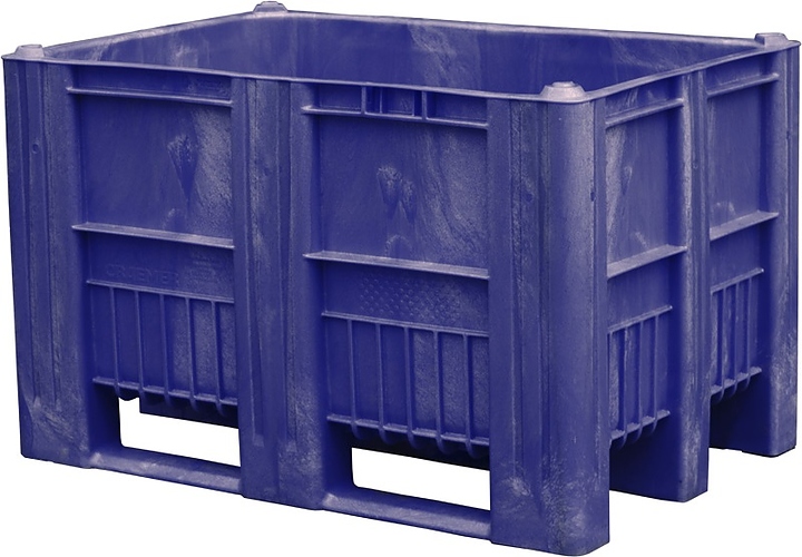 Контейнер ТАРА.РУ C-Box 1208 S (740) 1200х800х740 мм (сплошной на полозьях) синий — контейнеры крупногабаритные, ориентир…