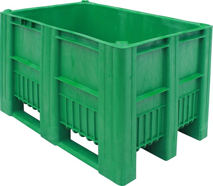 Контейнер ТАРА.РУ C-Box 1208 S (740) 1200х800х740 мм (сплошной на полозьях) зеленый — контейнеры крупногабаритные, ориентир…