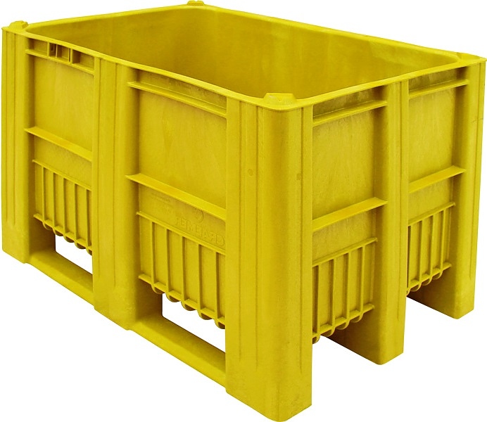 Контейнер ТАРА.РУ C-Box 1208 S (740) 1200х800х740 мм (сплошной на полозьях) желтый — контейнеры крупногабаритные, ориентир…