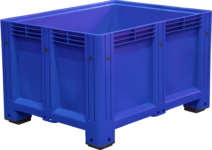 Контейнер ТАРА.РУ D-Box 1210 S (760) 1200х1000х760 мм (сплошной на ножках) синий — контейнеры крупногабаритные, ориентир от…