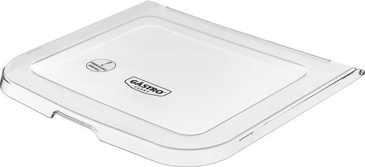 Крышка фронтальная для контейнера для сыпучих продуктов 102 л Gastroplast 76810 (поликарбонат) прозрачная — контейнеры для…