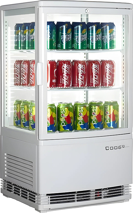 Витрина холодильная Cooleq CW-58 White — витрины настольные, ориентир от 28 401 ₽