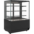 Витрина кондитерская Carboma KC70 VM 1,3-1 Light Техно (9006-9005, черная), ракурс 4