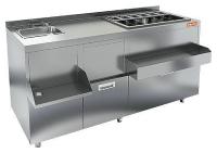 НБМКС-15/7БПК модуль барный коктейльная станция с бортом, теплоизолир. ванна, мойка, полка, карман, 2 ящика, вертушка…