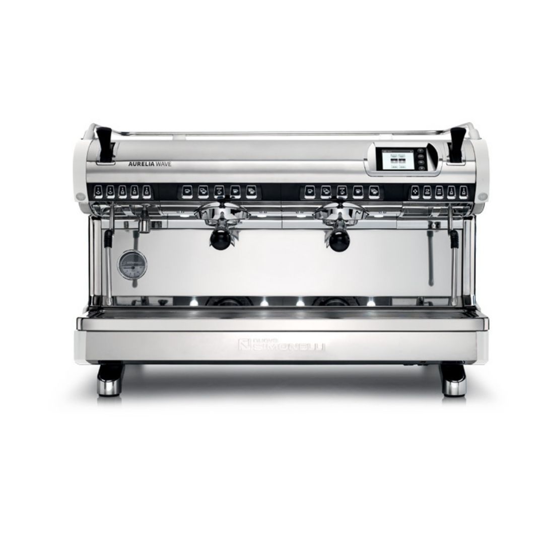 206163 Кофемашина автомат Nuova Simonelli Aurelia Wave 2Gr V 220V black+high groups+LED — барные комбайны, ориентир от 557…